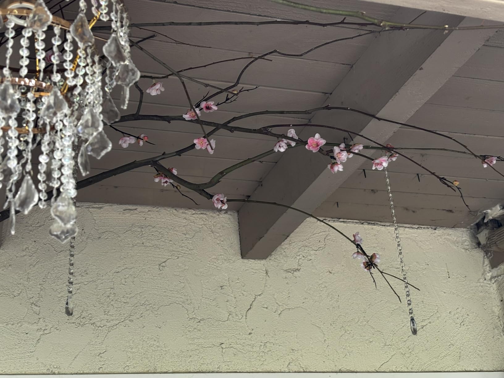 Sggvecsy Artificial Cherry Blossom Flowers 4 Pcs Faux Cherry Blossom Stems Faux Silk Cherry Blossom Branches 41'' Fake Flowers Long Stems for Vase Arrangements Home Wedding Table Decor (Pink) customer photo 2