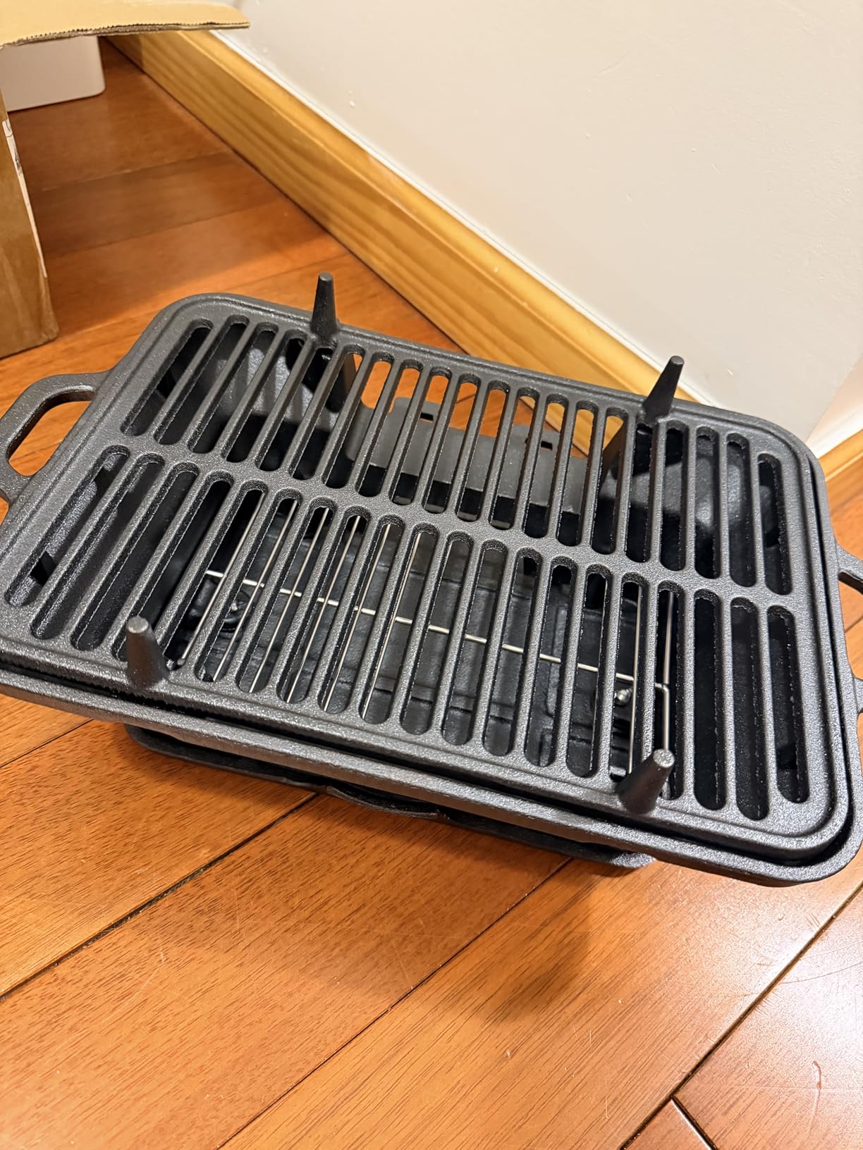 Hibachi Grill Outdoor, Portable Mini Charcoal Grill, Pre-Seasoned Cast Iron, Small Japanese Yakitori Tabletop Skillet Grill Stove for Outdoor Camping customer photo 2