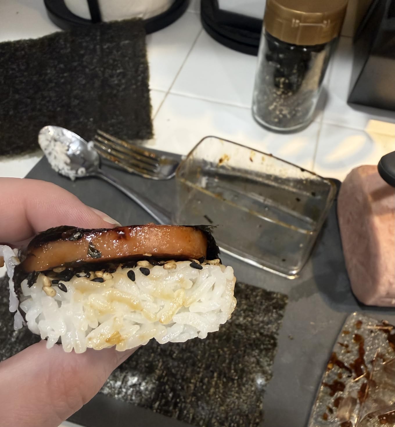 2PCS Clear Musubi Maker Kit, Non-stick Onigiri Press, BPA-Free Sushi Mold for Hawaiian Musubi customer photo 1