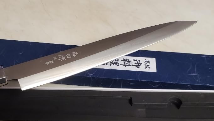 Sushi Knife 9.5 inch(240mm), Yanagiba Knife with 7Cr17MoV High Carbon Stainless Steel Blade,Octagonal Ebony Handle for Cutting Sushi & Sashimi, Fish Filleting customer photo 2