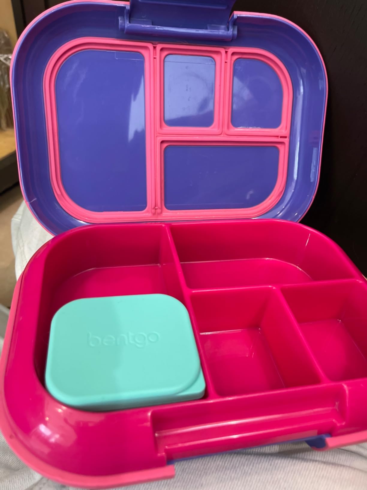 Bentgo Sidekicks 2-Pack Silicone Container Set - Dipping Sauce Cups for Condiments & Small Snacks, Reusable, Durable, & Leak-Proof Liquid Storage, Salad Dressing Container - 2.6 oz (Lavender & Pink) customer photo 1