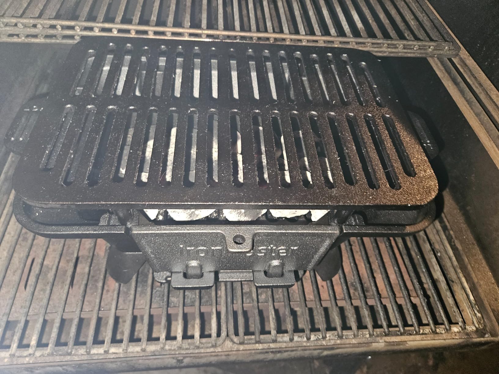 Hibachi Grill Outdoor, Portable Small Charcoal Grills, 100% Cast Iron, Mini Japanese Yakitori Tabletop Skillet Grill Stove for Outdoor Camping - Coal Door, Draft Door, Ideal for 2 People customer photo 1