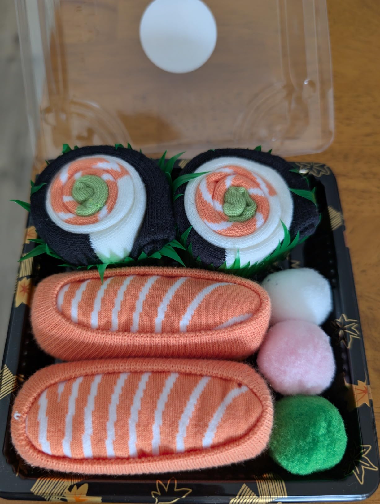 POPCRAZE Sushi Socks in a Box- 2 or 3 Pairs, One Size Fits Most, Novelty Socks, Funny Sushi Mothers Day Gift Idea Box customer photo 2
