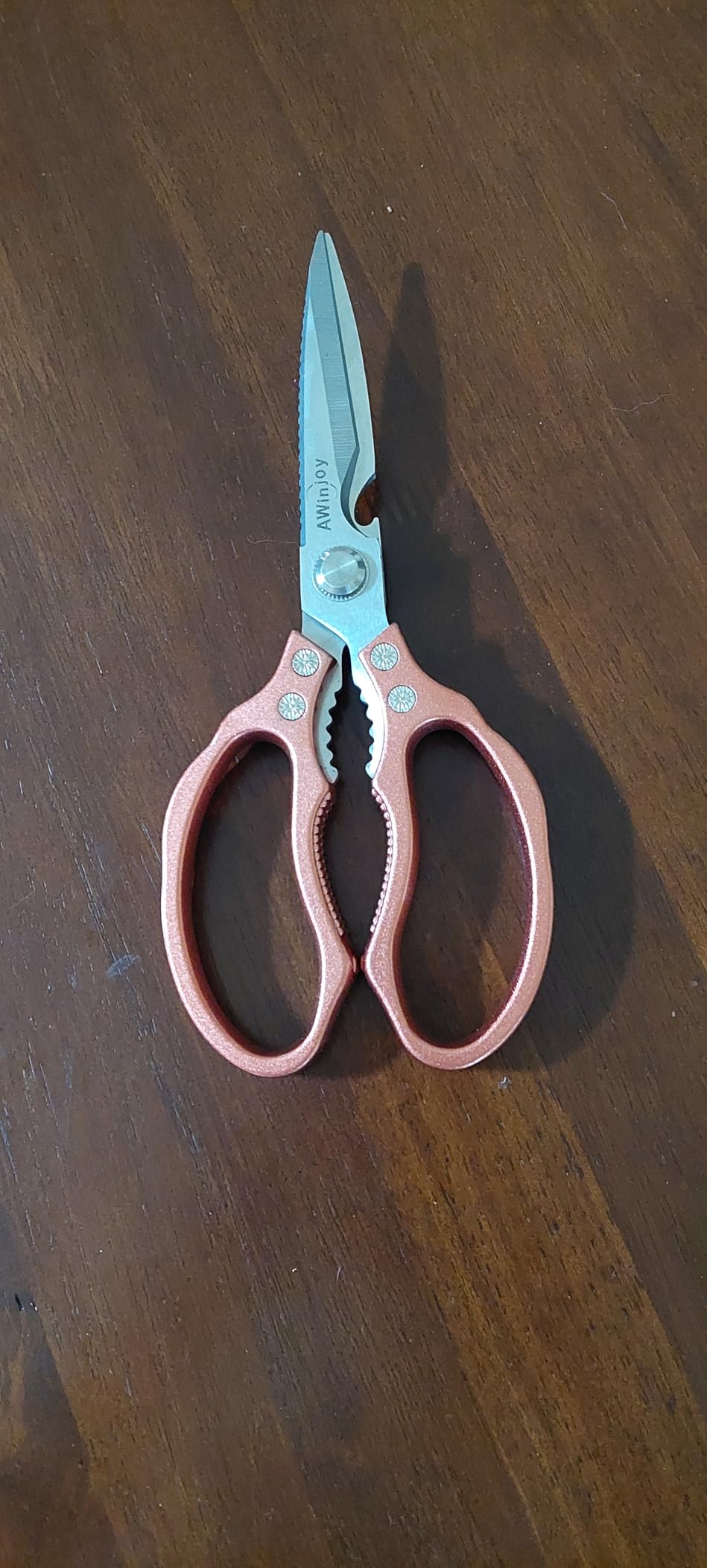 AWinjoy Japanese Gold Kitchen Scissors, Heavy Duty Stainless Steel, Multipurpose Cooking Shears, Dishwasher Safe customer photo 1
