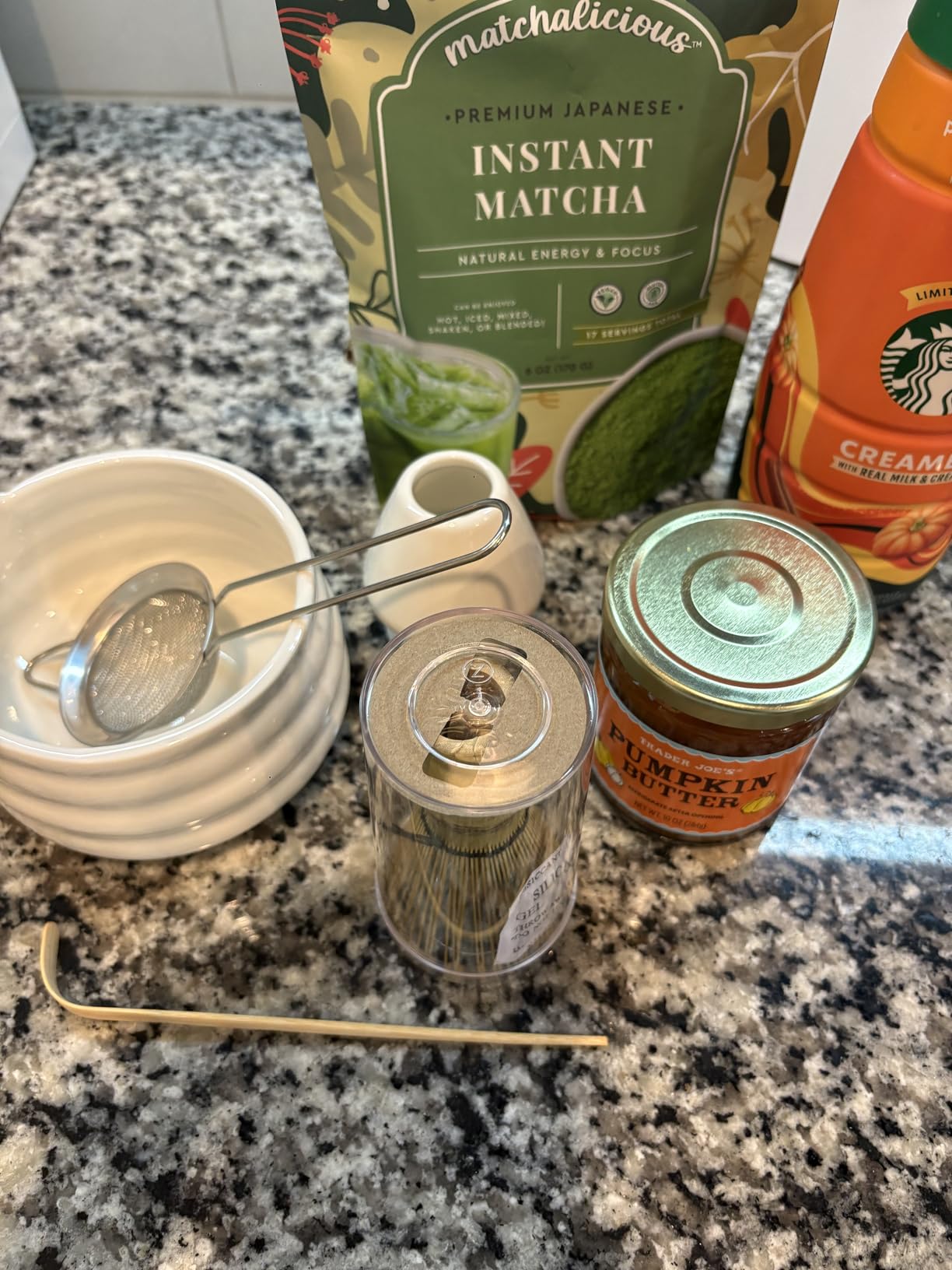 Matcha Whisk Set, Japanese Tea Set (5pcs) includes Matcha Bowl with Spout (19 oz), Bamboo Whisk and Matcha Scoop, Whisk Holder, Stainless Steel Sifter, Tea Making Tools, Matcha Kit customer photo 2