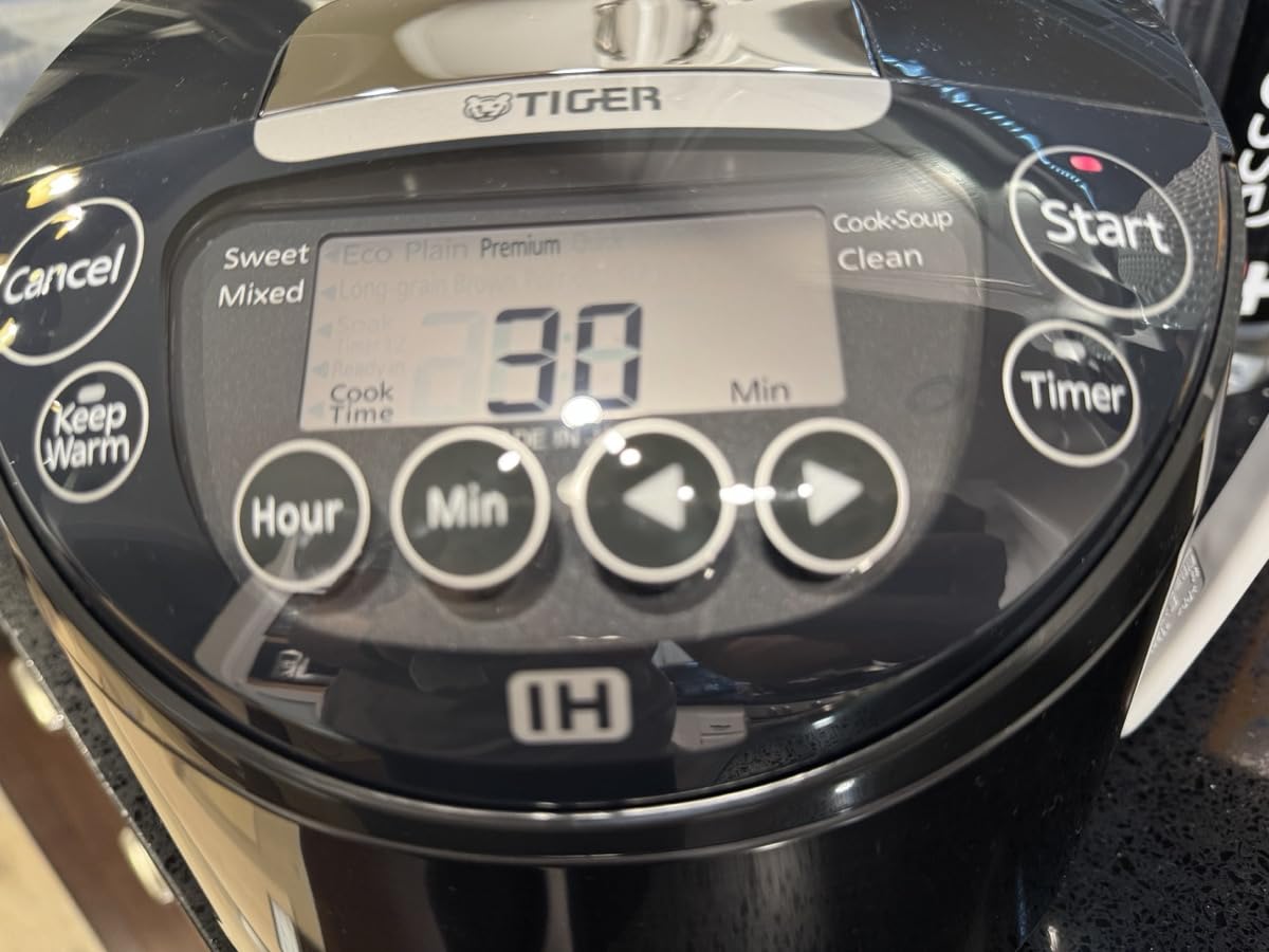 Tiger JPW-H10U Induction Heating Rice Cooker and Warmer with 14 Menu Presets and LCD Display (5.5-Cup, Mauve Black) customer photo 2