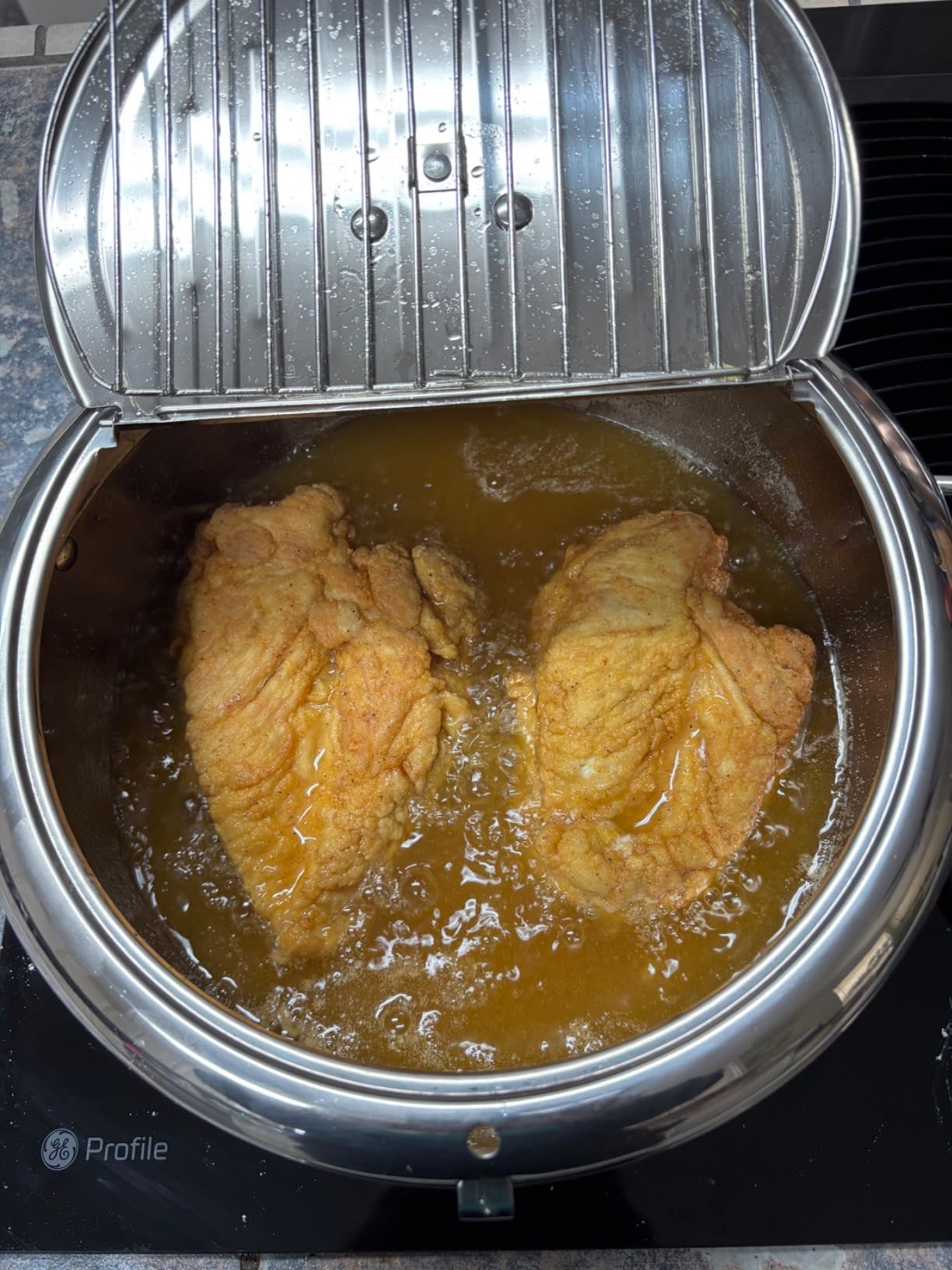 Deep Fryer Pot 11 Inch Large Stove Top with °F Temperature Control and Oil Drip Drainer Rack for French Fries Chicken Japanese Tempura customer photo 1