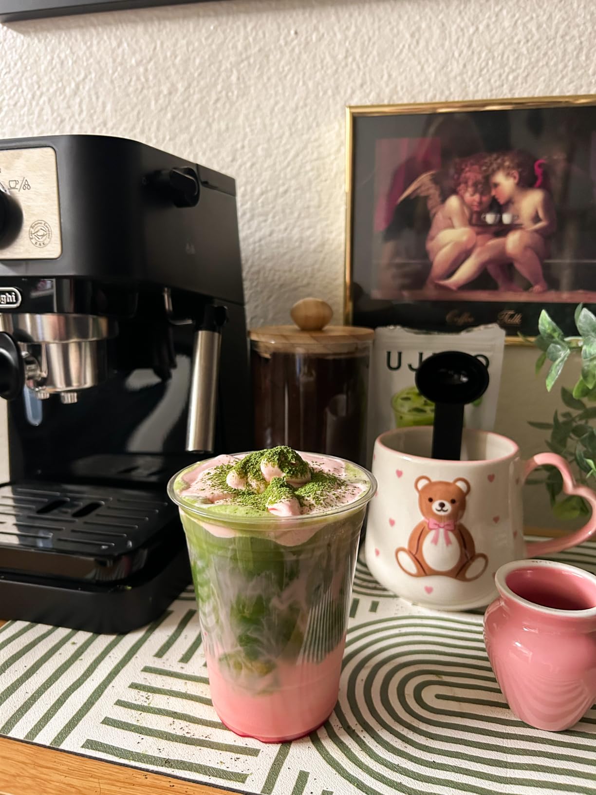 Buucup Matcha Whisk Set, Ceramic Matcha Kit Set Includes Matcha Bowl, Matcha Whisk and Holder, Bamboo Scoop, Scoop Rest, Sifter and Tea Towel - 7 Pcs Matcha Kit for Matcha Lovers (Pink) customer photo 2