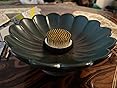 WEOPYCJ Japanese Ikebana vases, Ceramic Arranging Bowl Arrangement Container with 1.69 in Kenzan Flower Frog Pin Needle (Black) customer photo 1