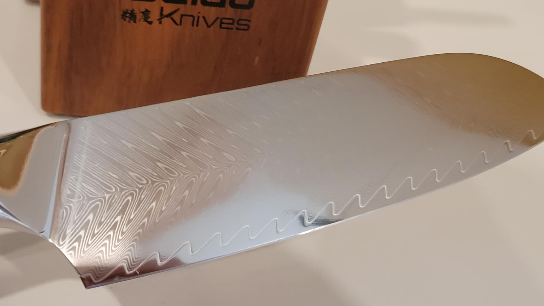 13-Piece Awabi Knife Block Set - Premium VG-10 Damascus Steel Knives with Abalone Shell Resin Handles customer photo 2