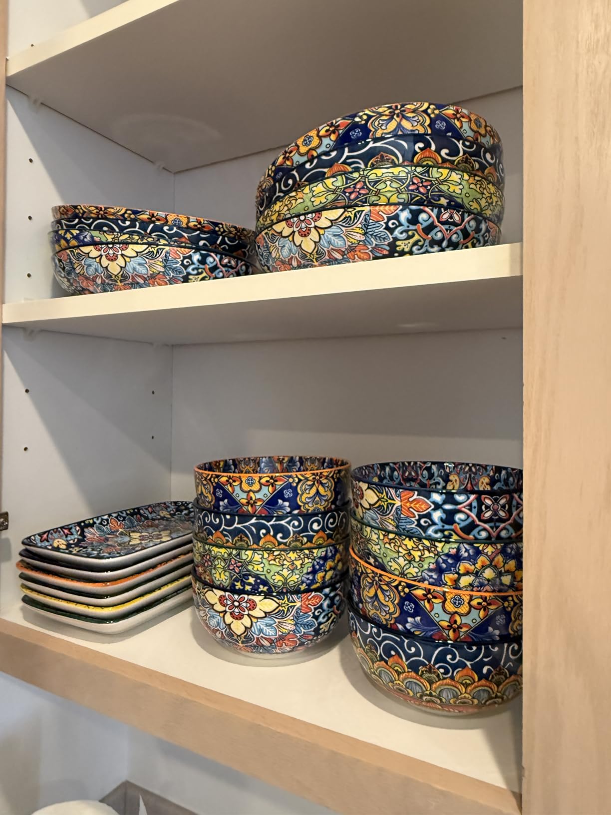 vancasso Simi 6-Piece Ceramic Salad Plates Set - 8.5 Inch, Rectangular Dessert Plates for Sushi, Appetizer, Cake, Microwave & Oven Safe, Porcelain Plates for Kitchen Decor, Bohemian customer photo 2