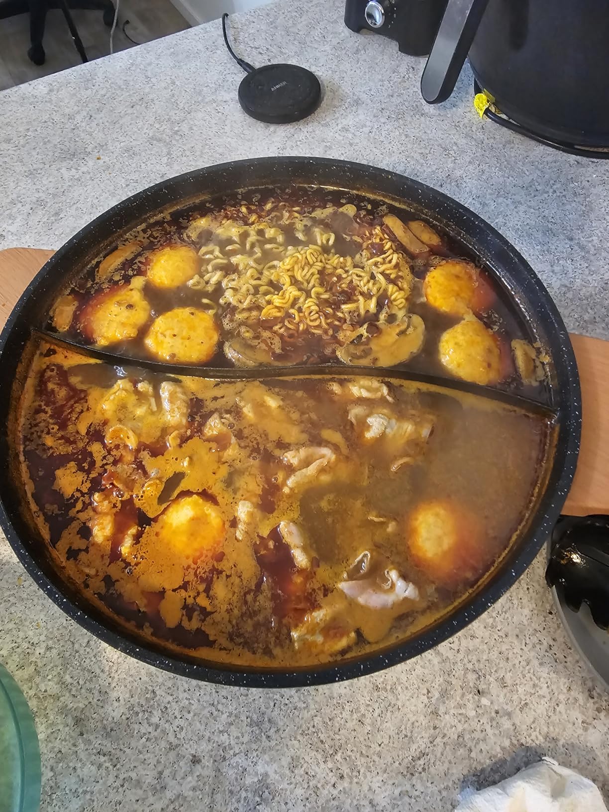 Hot Pot Electric - Portable Electric Hot Pot Cooker - Hot Pot Electric with Divider - Chinese Hot Pot, Shabu Shabu Hot Pot - Versatile Hot Pot Cookware - Hot Pot by Rolka customer photo 1