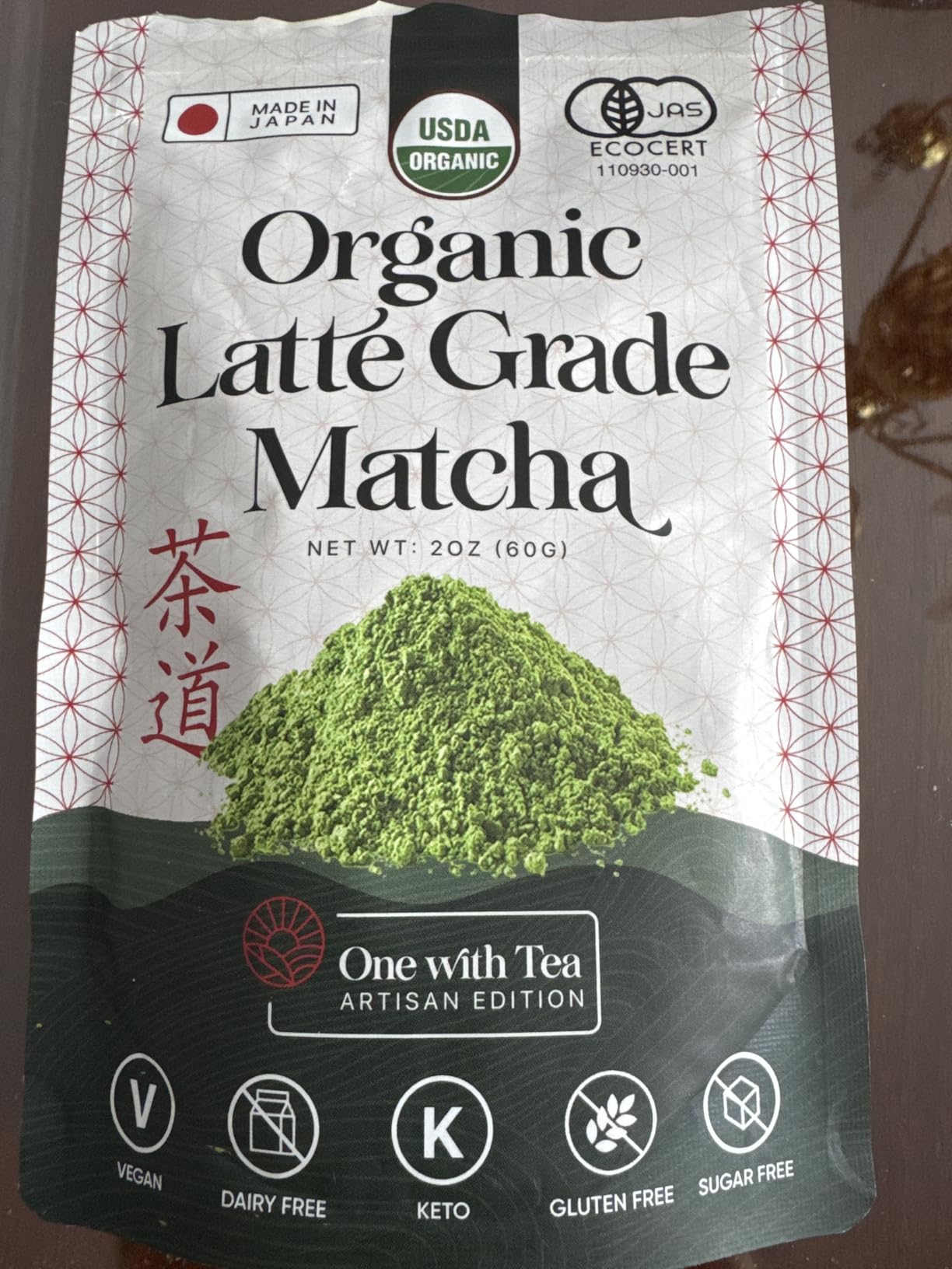 One With Tea Organic Hojicha Powder, Roasted Japanese Green Tea Powder, Stone Ground, Low Caffeine, Smooth & Toasty Flavor, Made in Japan, 1 oz (30g) customer photo 2