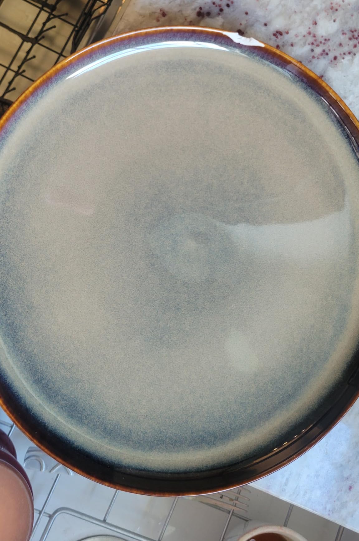 TheTerra Ceramic Dinnerware Sets for 4, 12 Pieces Handmade Reactive Glaze Plates and Bowls Set, Scratch Resistant Dish Set, Oven & Microwave & Dishwasher Safe customer photo 2