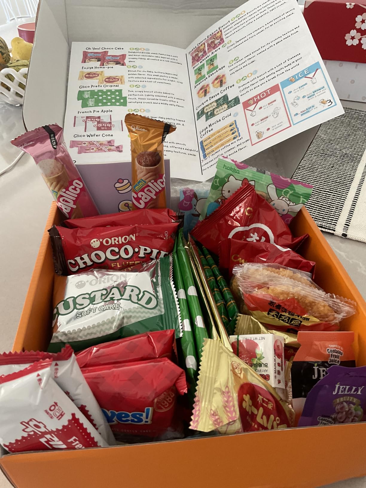 DOTORI SNACK BOX (35 Count) - Japanese & Korean Snacks Care Package - Includes Spicy Creamy Ramen, Chocolate Biscuits, Gummy Candy, Cookies, Savory Chips & Coffee - Gift for College Students, Adults & Kids customer photo 2