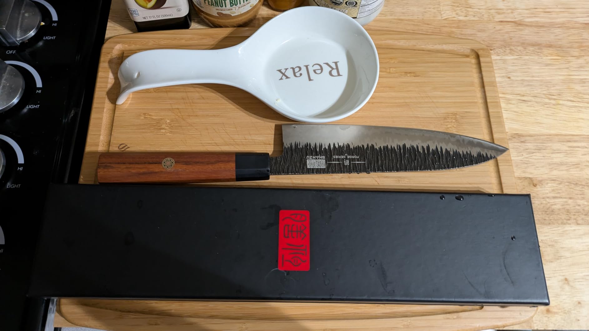 SHAN ZU 10 Inch Sushi Knife, High Carbon Japanese Steel Sashimi Knife, Japanese Knives for Fish Filleting & Slicing, Sushi Making Knives with Red Sandalwood Handle customer photo 1