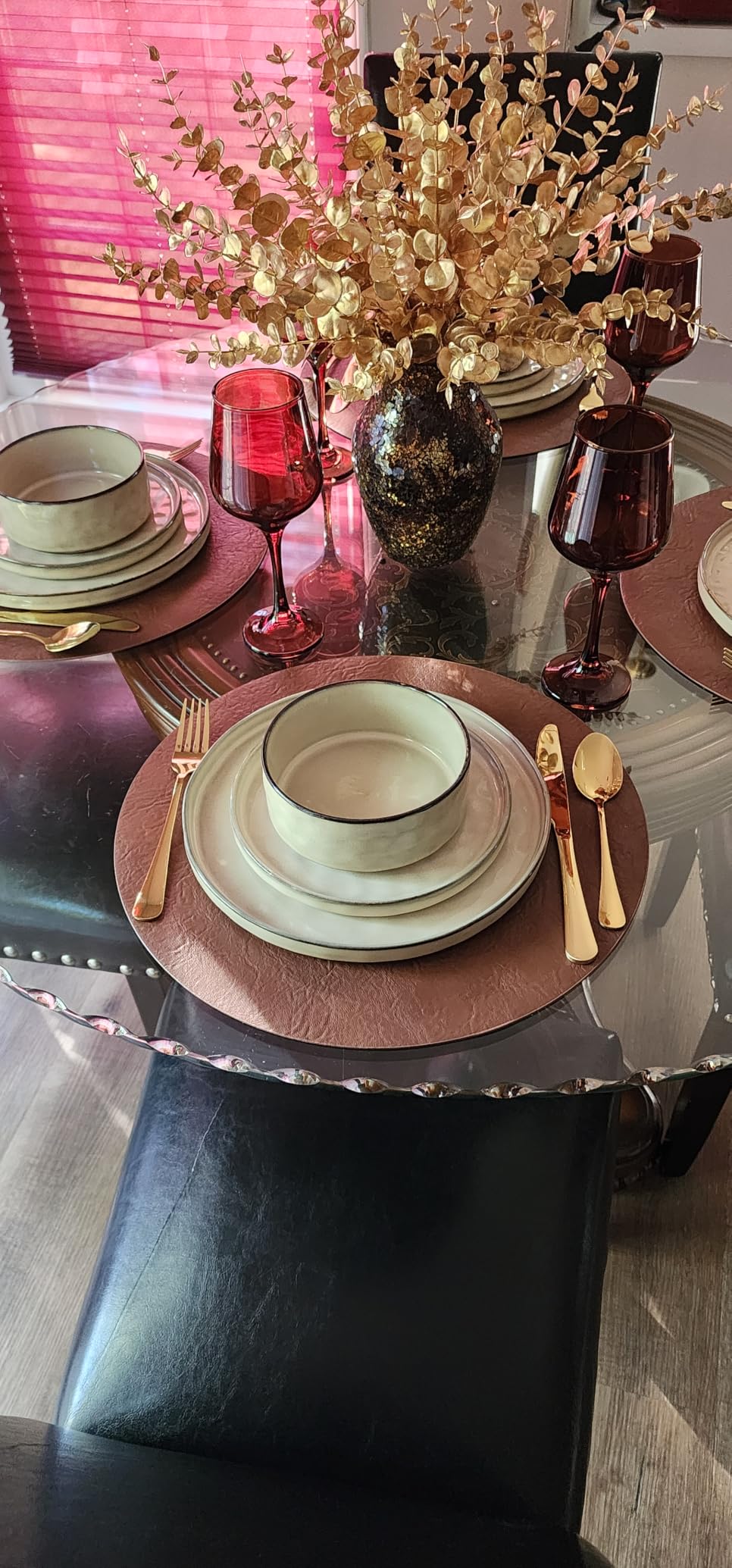 HaWare Dinnerware Sets, 12-Piece Plates and Bowls Set, Stoneware Dish Set for 4, Ceramic Dinnerware for Home Restaurant, Chip and Scratch Resistant, Microwave and Dishwasher Safe, Saturn Khaki customer photo 1