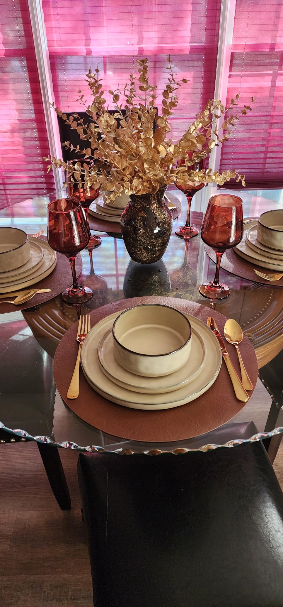 HaWare Dinnerware Sets, 12-Piece Plates and Bowls Set, Stoneware Dish Set for 4, Ceramic Dinnerware for Home Restaurant, Chip and Scratch Resistant, Microwave and Dishwasher Safe, Saturn Khaki customer photo 2