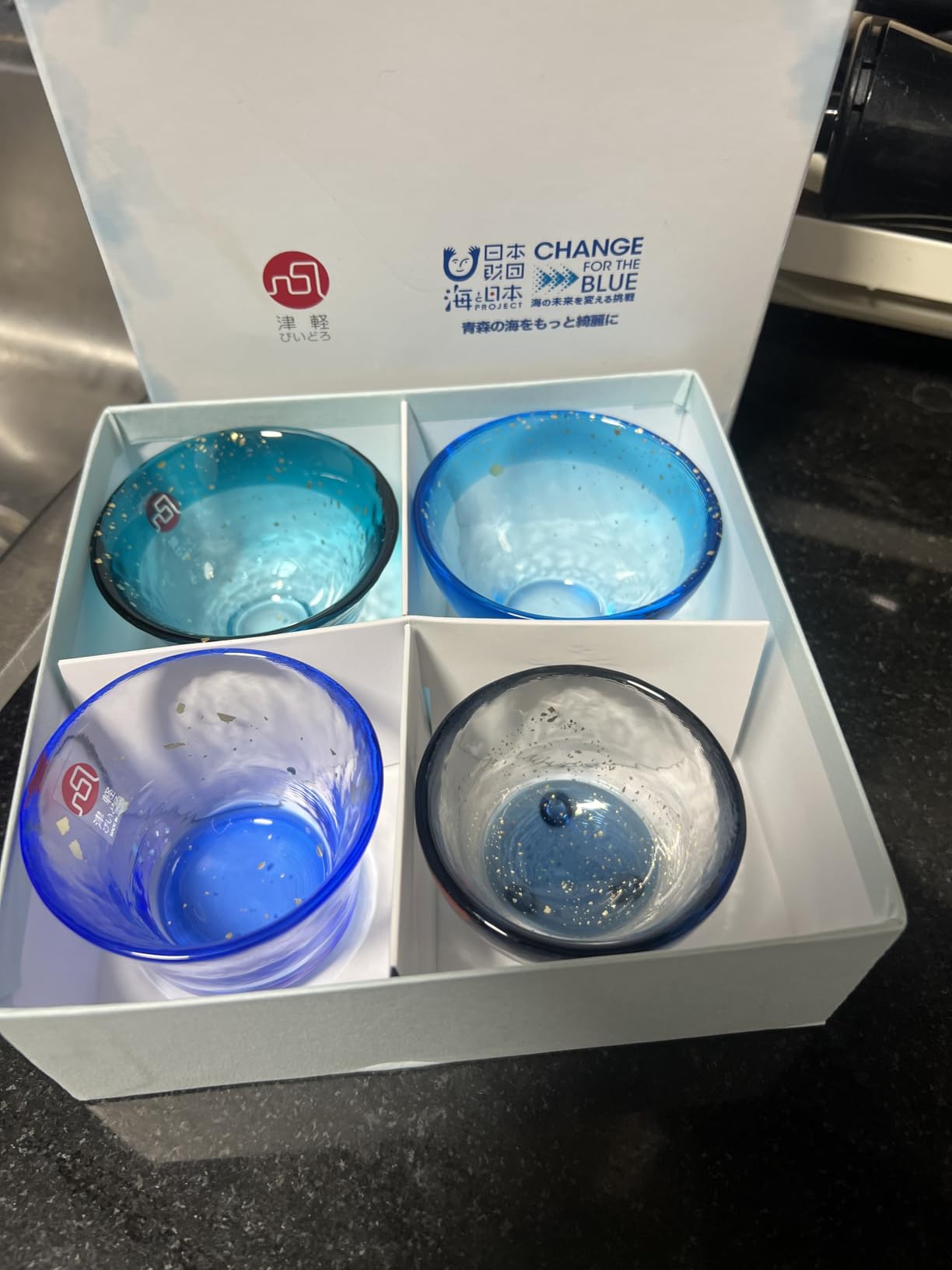 Tsugaru Vidro Japanese Handcrafted Mini Glass Set Elegant Sake Cups Perfect for Any Occasion Made in Japan 5 pcs 1.69 fl oz customer photo 2