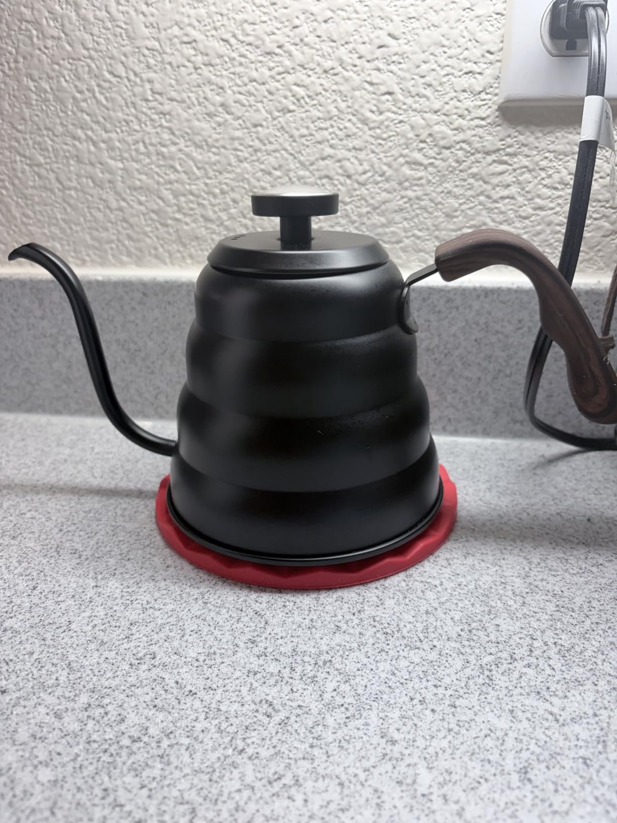 Black Japanese Gooseneck Kettle Stovetop with Thermometer and Insulated Handle (4-piece, 40.6 oz /1200ml), Stainless Steel Pour Over Tea Stovetop Kettle, Precision Pour Kettles Pot customer photo 1