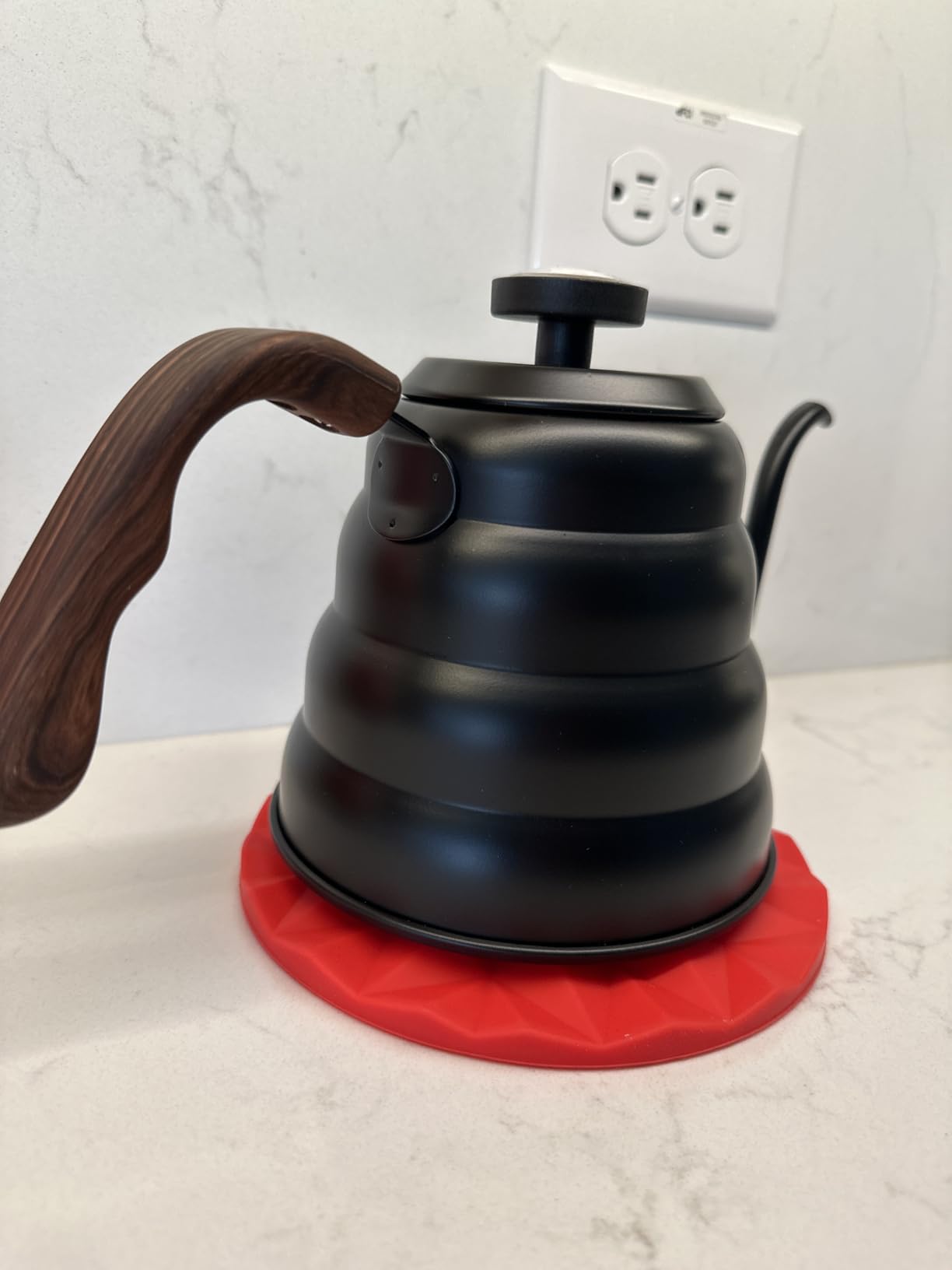 Black Japanese Gooseneck Kettle Stovetop with Thermometer and Insulated Handle (4-piece, 40.6 oz /1200ml), Stainless Steel Pour Over Tea Stovetop Kettle, Precision Pour Kettles Pot customer photo 2