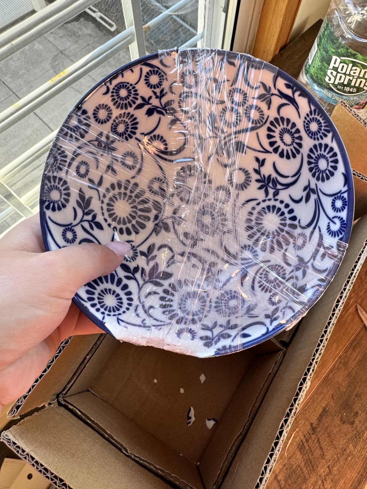 vancasso SELENE Plates and Bowls Set for 6, 24 Pieces Dinnerware Sets, Mircowave and Dishwasher Safe Dishes Set, Porcelain Blue Dinnerware customer photo 1