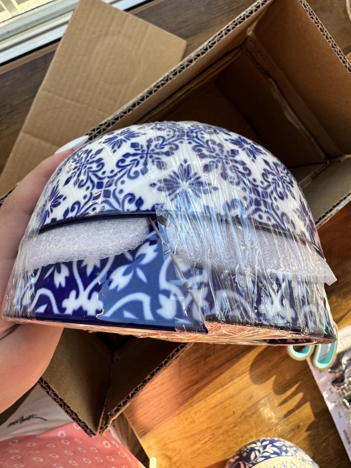 vancasso SELENE Plates and Bowls Set for 6, 24 Pieces Dinnerware Sets, Mircowave and Dishwasher Safe Dishes Set, Porcelain Blue Dinnerware customer photo 2