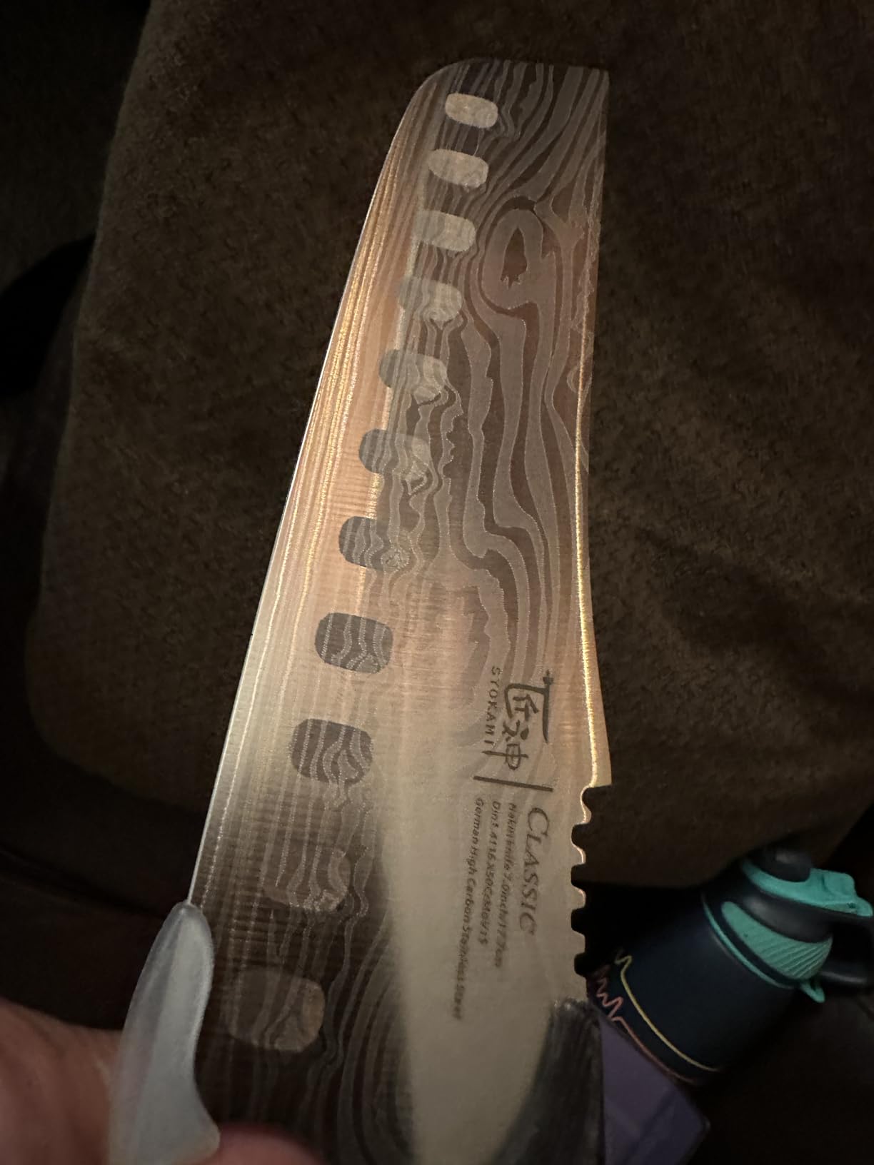 SYOKAMI Nakiri Chef Knife, 7.2 Inch Japanese Style Vegetable kitchen Knife, Razor Sharp for Precision Cutting, Damascus Pattern, Ergonomic Full Tang Wooden Handle, Birthday Wedding Cooking Gifts customer photo 1