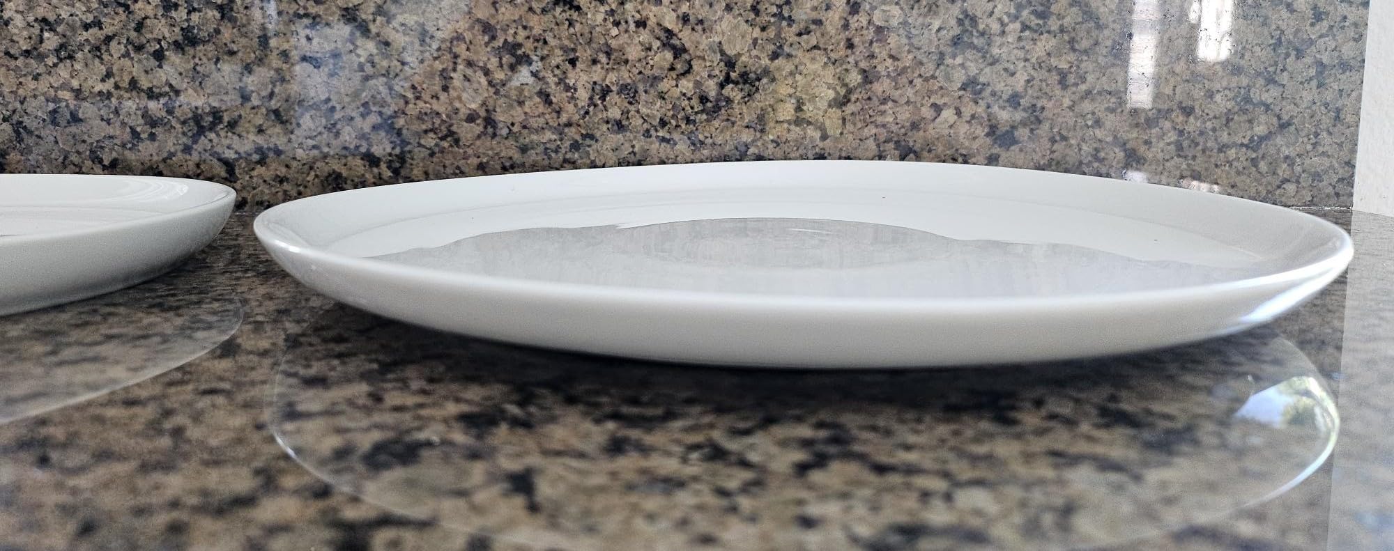 MALACASA 24 Pieces Gourmet Porcelain Dinnerware Sets, Premium Plates and Bowls Set, High-Fired Dishes Set for 8, Chip & Scratch Resistant, Microwave Dishwasher Safe, White & Black Rim, Series LEXI customer photo 1