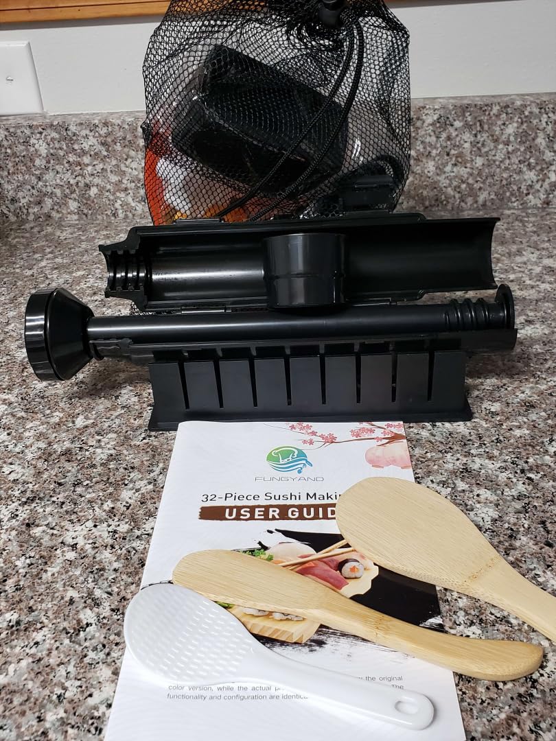 FUNGYAND Sushi Making Kit, 32-in-1 Complete Set with Bazooka Roller customer photo 2