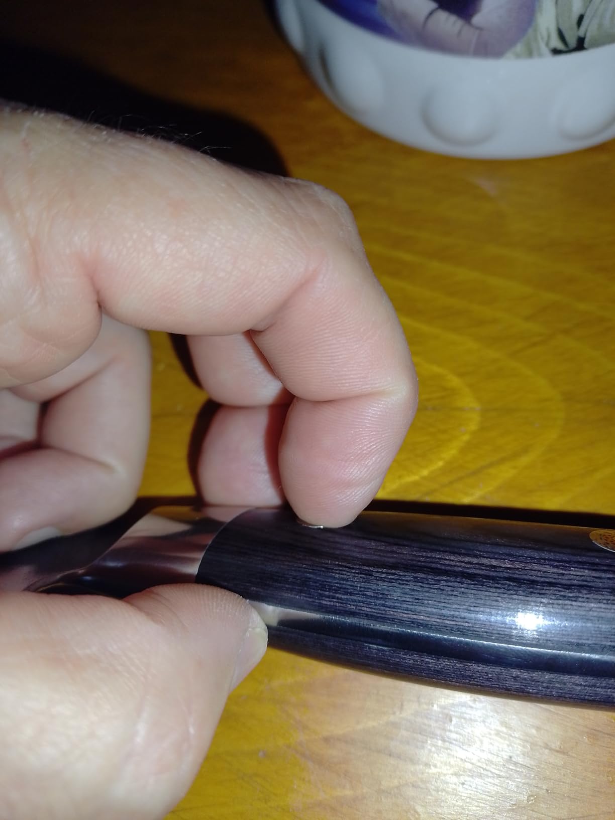 kanngou 8 Inch Chef Knife, Japanese Chefs Knife Black Forged Kitchen Knife with AUS-8 Alloy Steel and Full Tang Pakkawood Handle, Christmas Gift with Premium Box customer photo 1