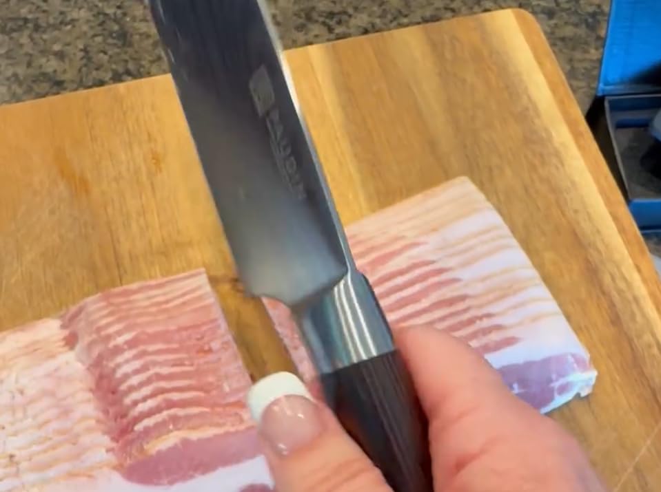 PAUDIN Chef Knife, 10 Inch Meat Knife, Ultra Sharp Brisket Slicing Knives, High Carbon Stainless Steel Kitchen Knife with Ergonomic Handle for BBQ, Roast, Meats and Vegetables customer photo 1