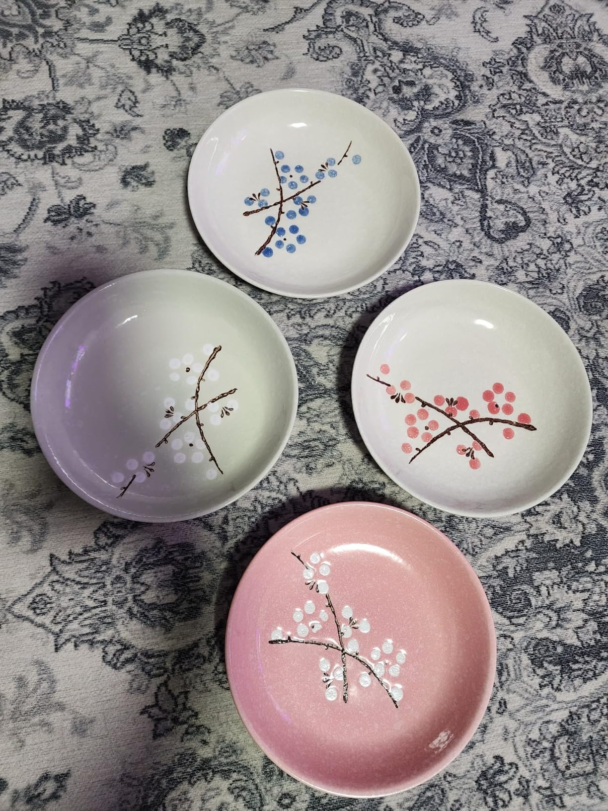 Set of 4 Ceramic Dinner Plate Set, 7