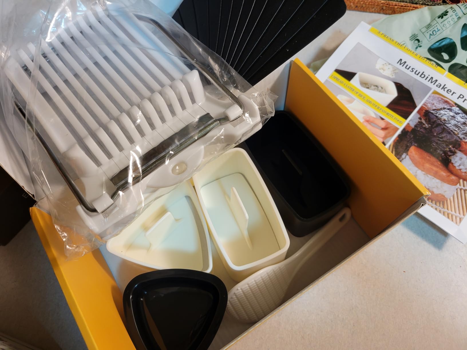 7-Piece Complete Kit, Musubi Press Mold Kit, Includes 2 Musubi Makers, 2 Onigiri Molds, 2 Rice Paddles, Temaki Roller & Luncheon Meat Slicer - Easy to Clean, Dishwasher Safe customer photo 2