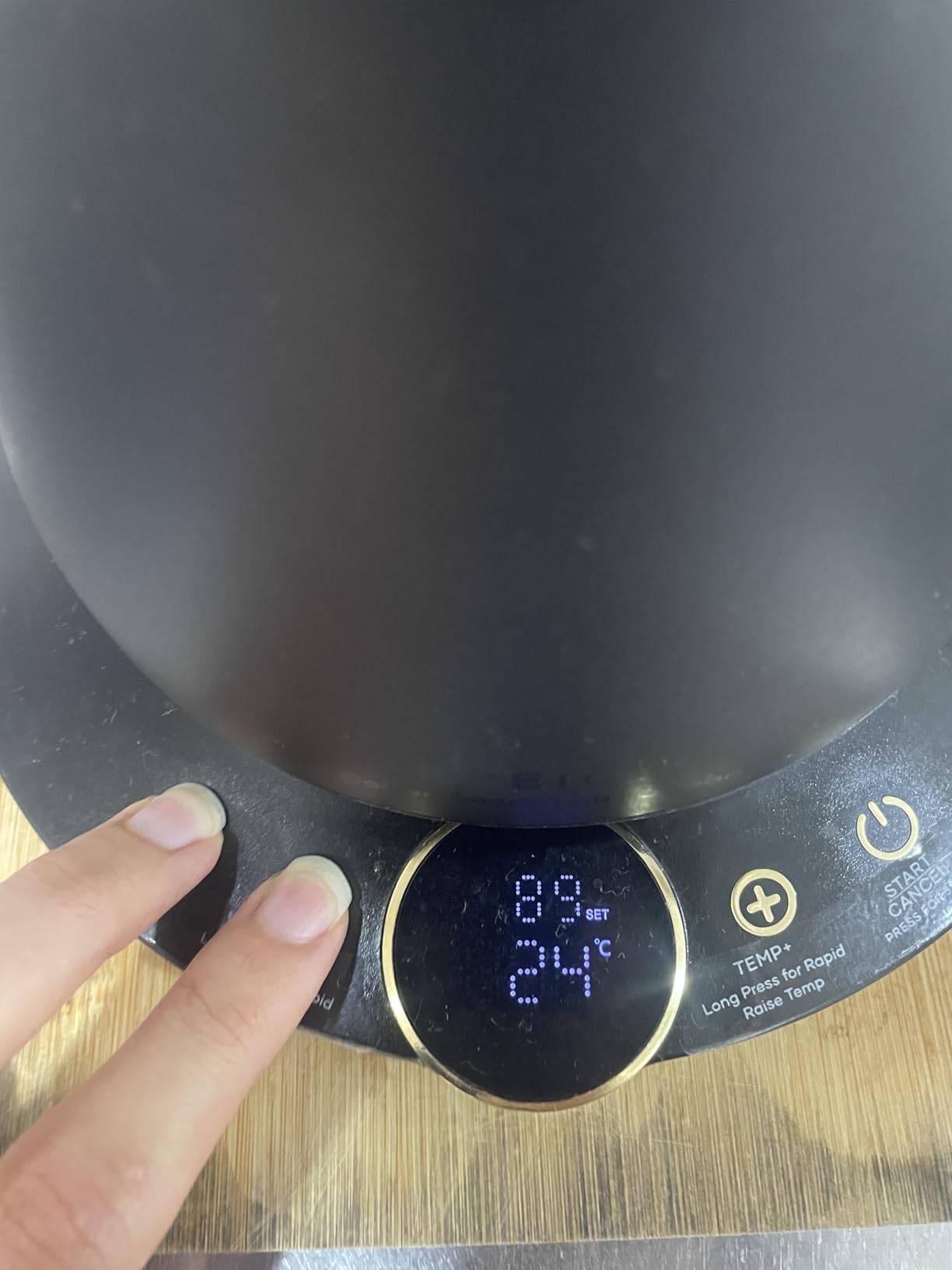 Cocinare Barista Collection Gooseneck Electric Kettle, ±1°F Precise Temperature Control for Pour-Over Coffee & Tea, Quick Heating 1500W, Stainless Steel Interior, 0.9L (Rainforest) customer photo 2