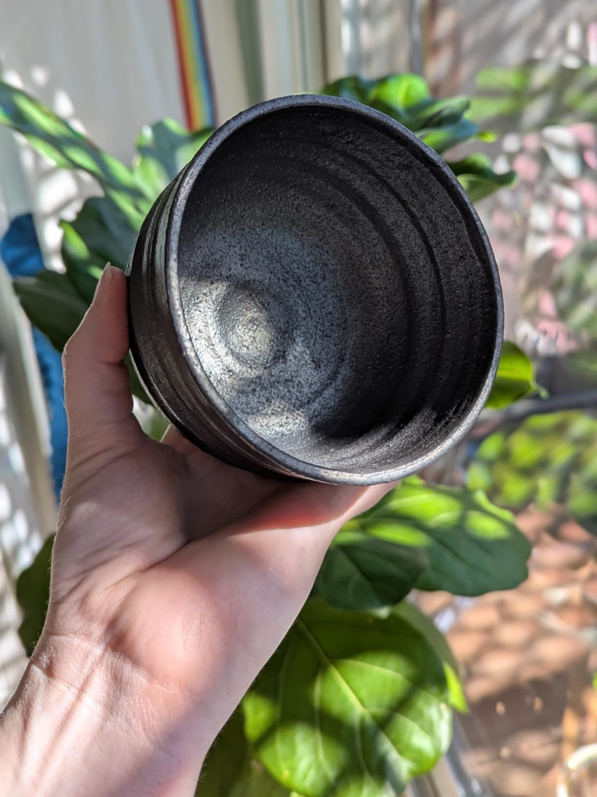 Shigaraki Ware Matcha Tea Bowl 16.9 fl oz - Handmade Japanese Chawan for Tea Ceremony and Everyday Use (White Hakeme) customer photo 1