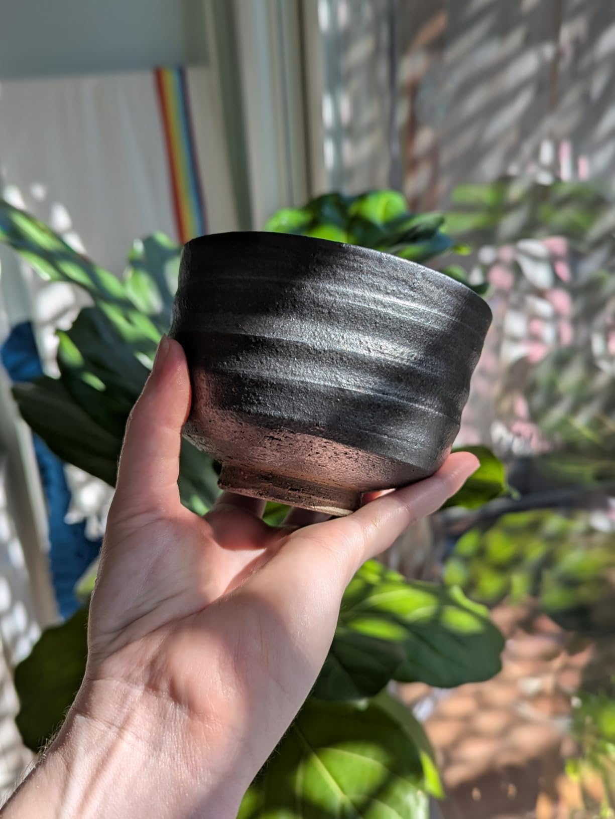 Shigaraki Ware Matcha Tea Bowl 16.9 fl oz - Handmade Japanese Chawan for Tea Ceremony and Everyday Use (White Hakeme) customer photo 2