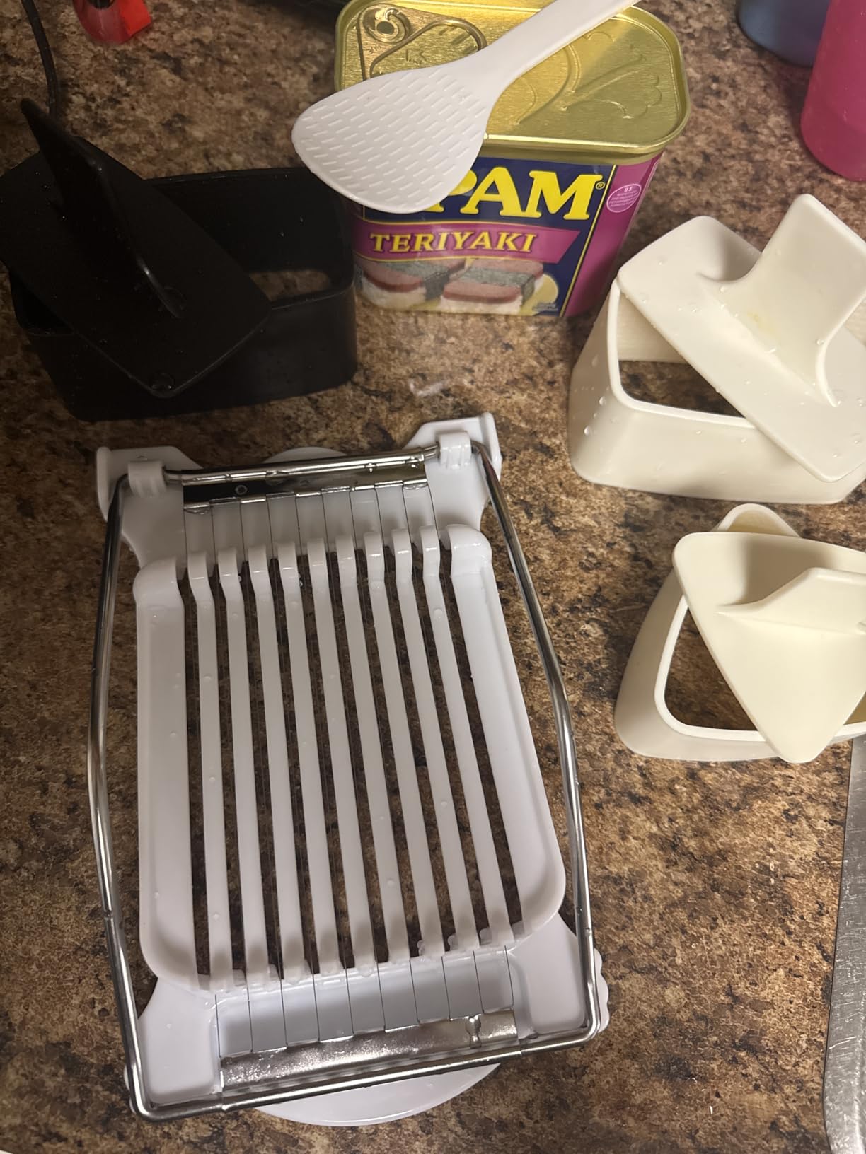 Musubi Mold Kit, Musubi Press Molds with Musubi Maker, Triangle Onigiri Mold, Rice Paddle, Luncheon Meat Slicer for SPAM customer photo 1