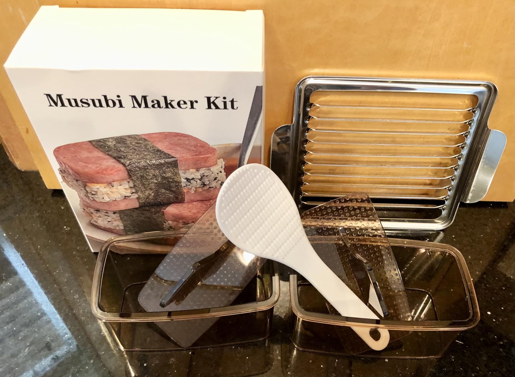 Musubi Press Mold, 2 Pack Onigiri Mold Hawaiian Musubi Maker Kit with 304 Stainless Steel Luncheon Meat Slicer customer photo 2