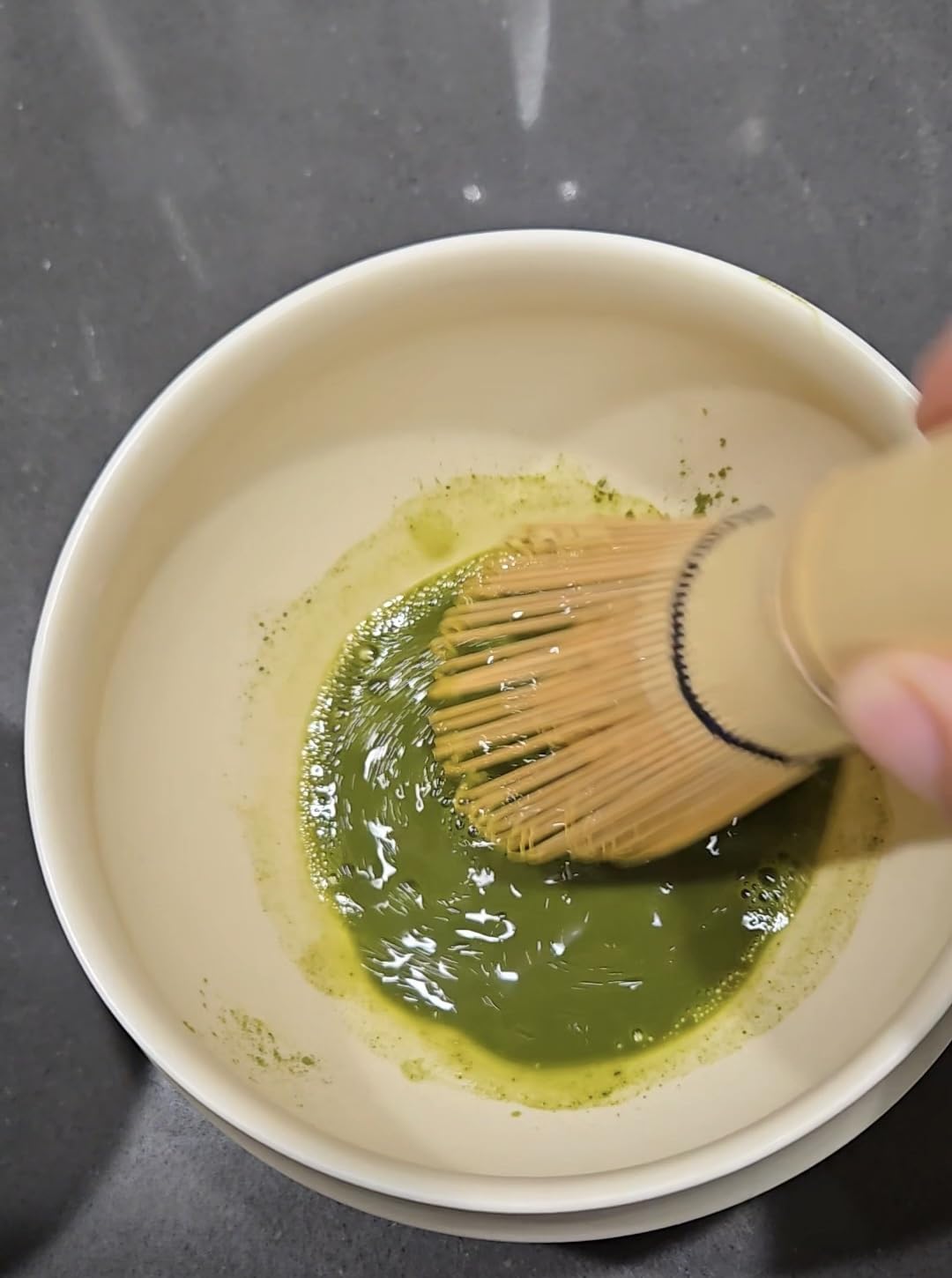 Matcha Set, 5 Pcs Matcha Whisk Set - Elegant Rounded Design Bowl with Folded Rim, Matte Buttercream Glaze, Comfortable to Use, Gift Box Included customer photo 2