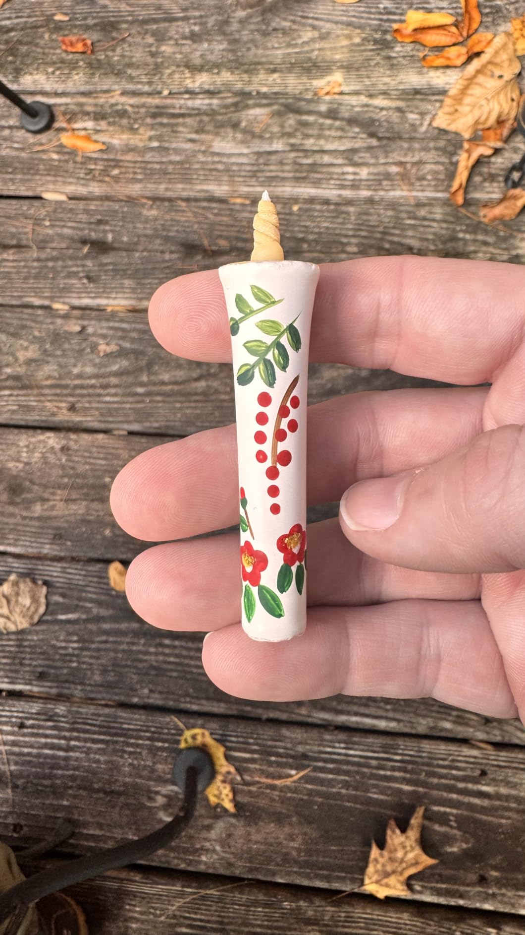 IPPINKA Japanese E-Rosoku Candles, Set of 5 - 100% Organic Vegetable Haze Wax, Hand-Painted Floral Designs, Dripless, Smokeless, Handmade in Japan customer photo 2