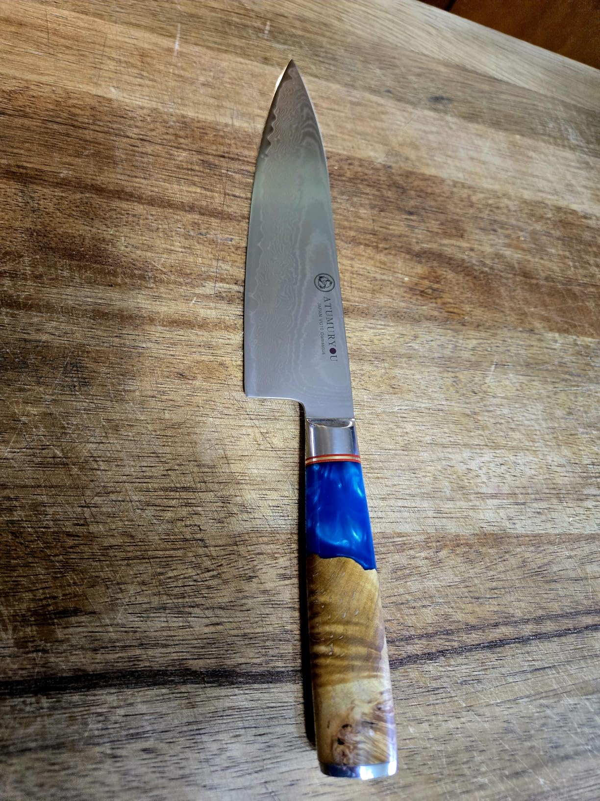 Japanese Chef Knife, 8 Inch Damascus Kitchen Knife with VG10 Steel, Handcrafted Sharp Knife with Ergonomic Handle, Cooking Knives for Home Chefs, Cooking Gifts for Men and Women customer photo 2