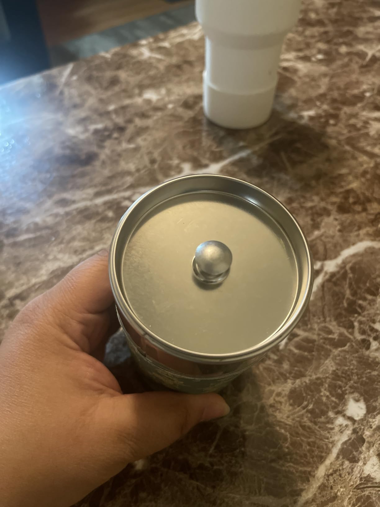 Japanese Pokkan Matcha Coffee Spice Tea Tin Canister Washi Paper Storage with Lid 7.05 oz Capacity (Obaimon) customer photo 1