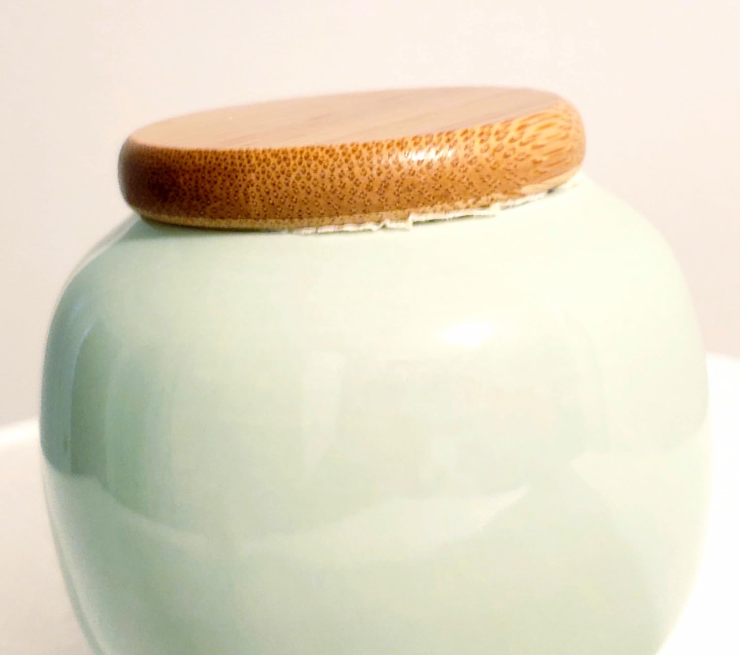 Artcome Ceramic Matcha Powder Jar with Bamboo Lid, Matcha Powder Container for Kitchen & Tea Lovers, Storage Container for Matcha Powder & Tea Leaf, Airtight & Stylish for Matcha Powder Storage customer photo 1