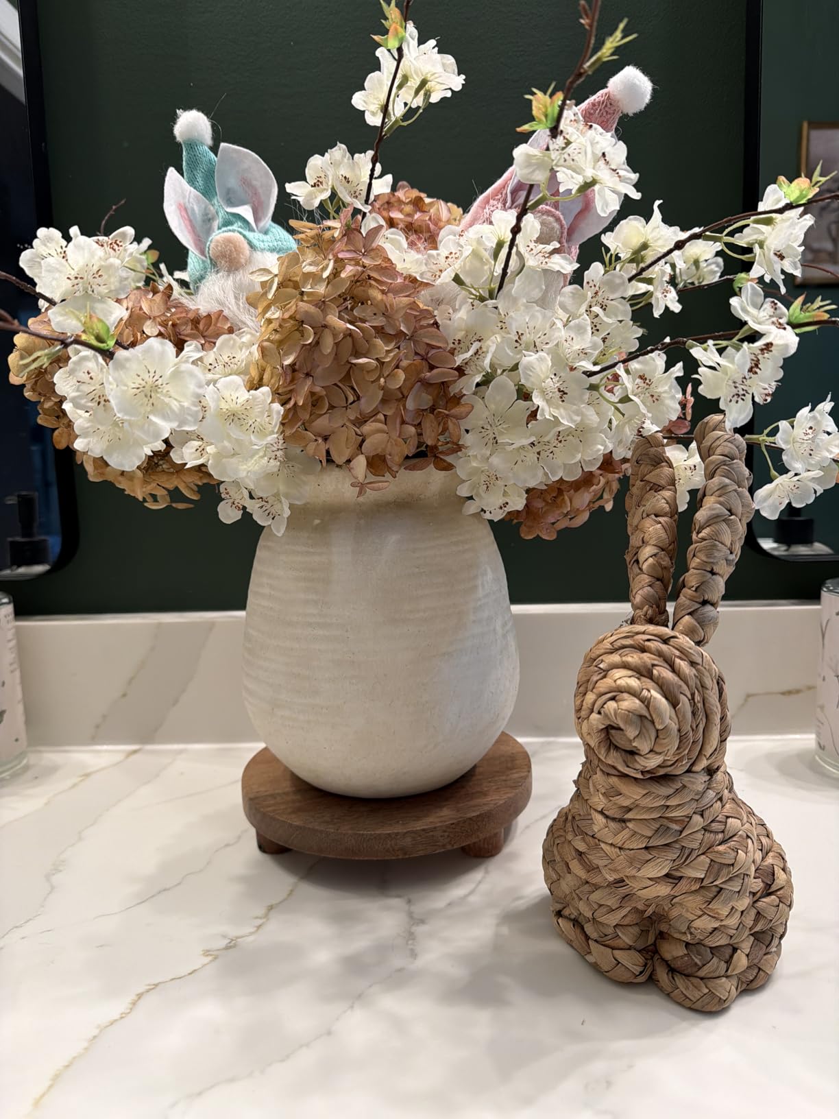 INXUGAO 12 PCS Faux Cherry Blossom Branches Decor 18.11 Inch Fake Artificial Cherry Flowers for Home Indoor Decoration Vase Arrangement Table Living Room Bedroom Spring Decor customer photo 2