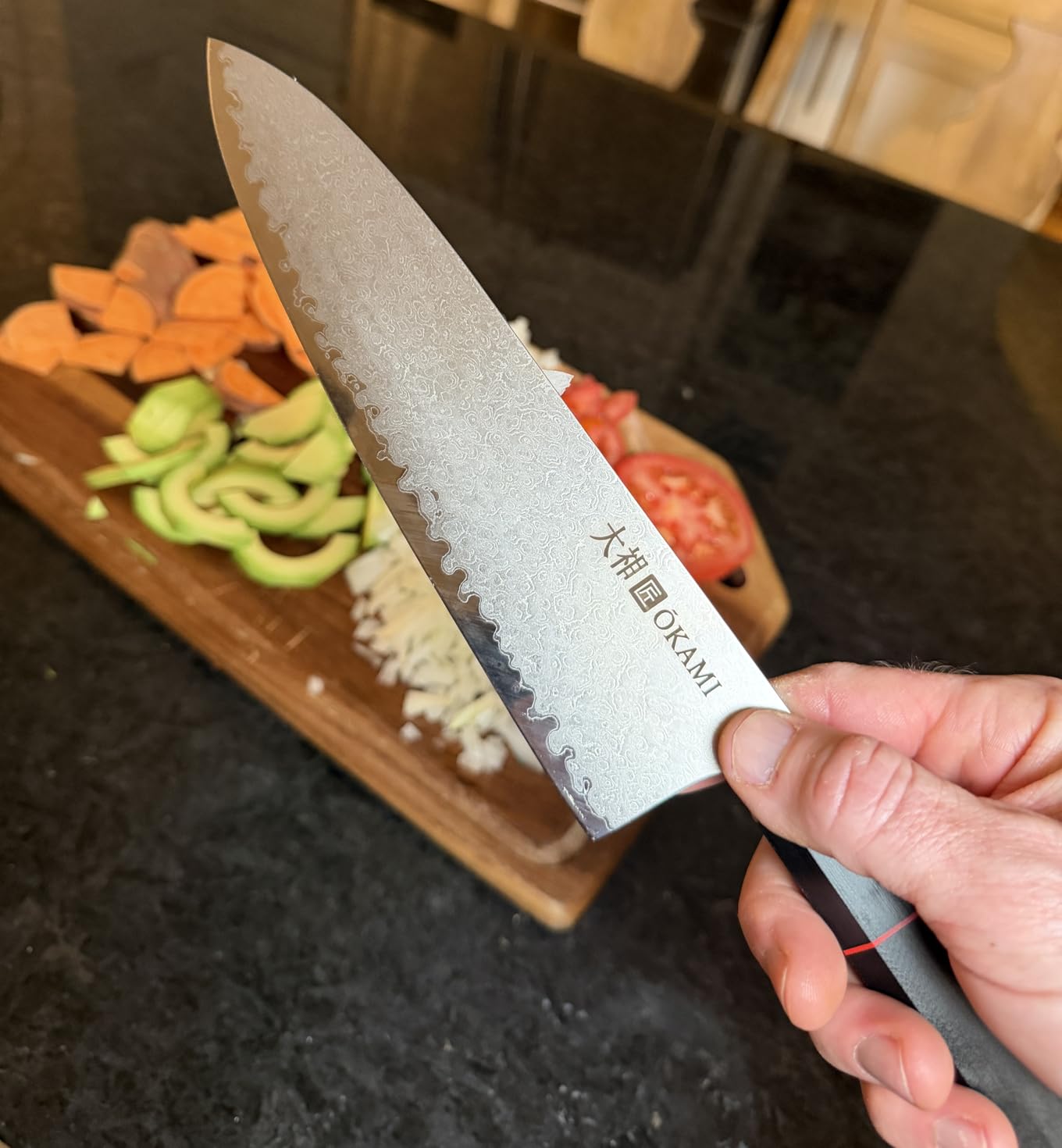 Chef Knife 8 Inch - Hand Forged Kitchen Knife with 67-Layer Japanese Damascus Steel, AUS-10 Core & G10 Handle - Ultra Sharp, Perfectly Balanced Gyuto Knife for Home Chefs and Professionals customer photo 1