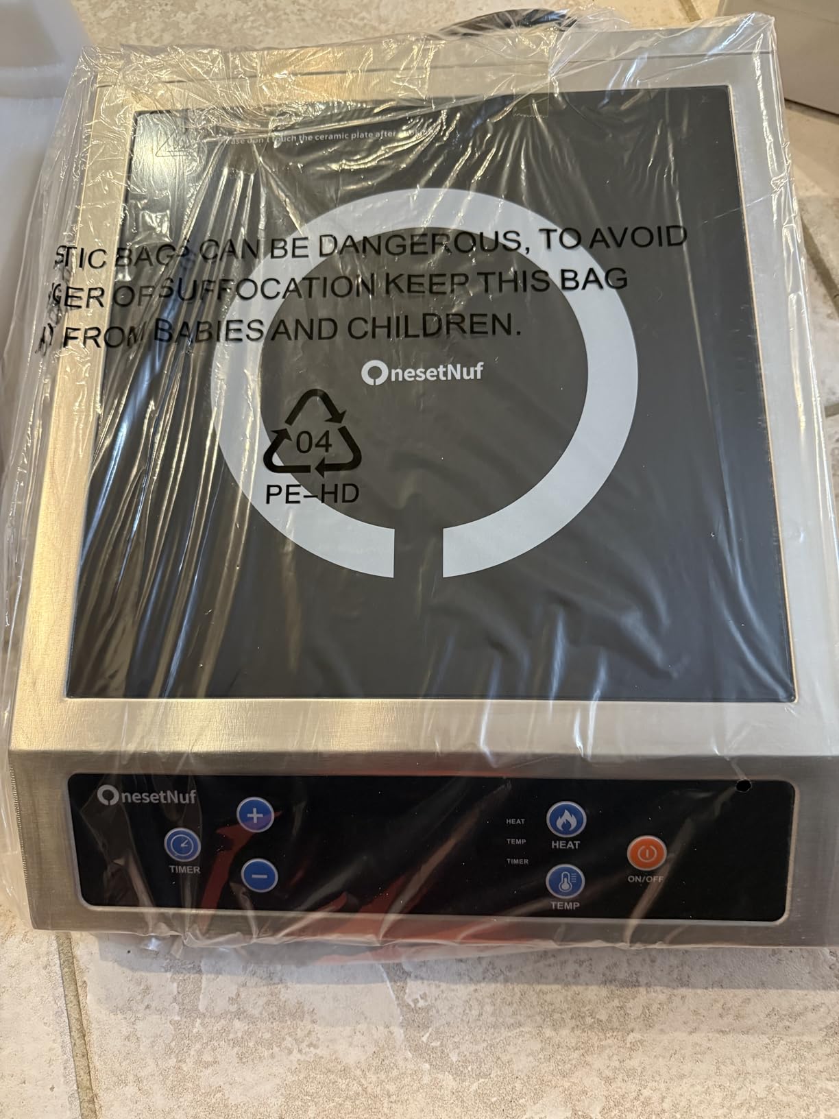 Stainless Steel Induction Cooktop, Professional-Grade Induction Cooker with Precise Temperature Control, Portable Countertop Burner with UL Certified, 10 Hours Timer Powerful 1800W Hot Plate customer photo 2