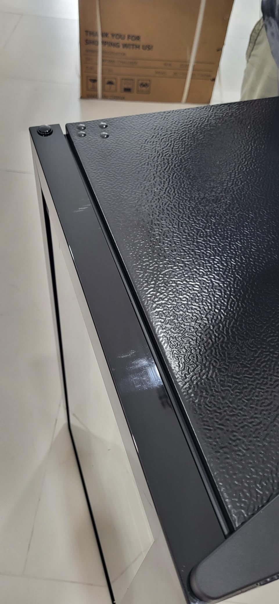 Icyglee 25 Bottle Compressor Wine Cooler Refrigerator, Freestanding Wine Cellar with 41-64°F Adjust Temp & Double-layer Glass Door for Red and White, Wine Cooler for Home Bar, Black customer photo 2