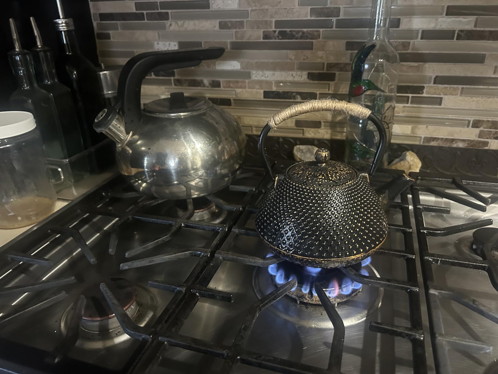Cast Iron Teapot, 25 oz (750 ml) Japanese Tetsubin Tea Pot with Infuser for Stovetop Safe, Tea Kettle with Enameled Interior for Loose Leaf Tea and Tea Bags customer photo 2