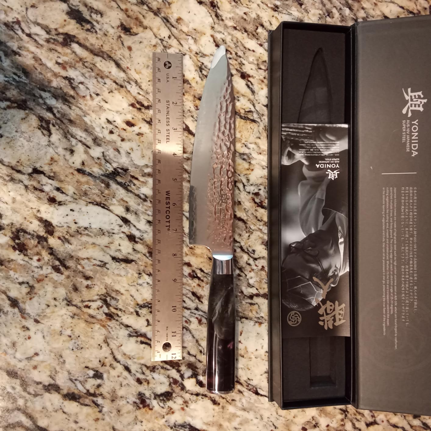 Japanese Chef Knife, 67-Layer Damascus Steel 8 Inch Kitchen Knife with AUS-10 Core, Professional Hand Forged Gyuto Knife with Gift Box, Ergonomic Handle, Ideal Valentine's Day Gifts for Men Women customer photo 2